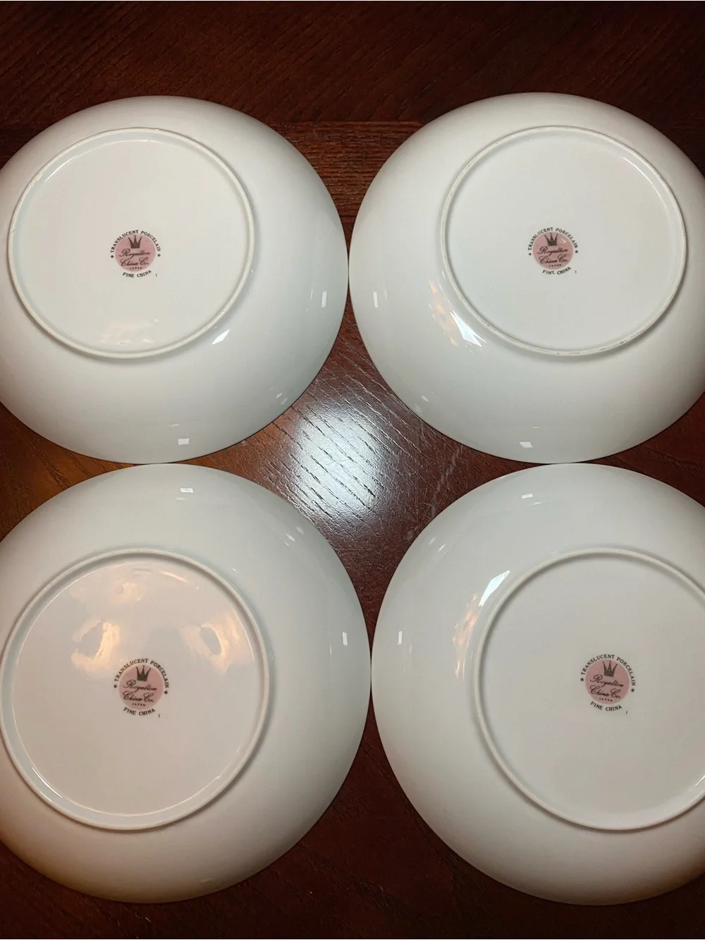 Royalton China Co Translucent Porcelain Fine China Bowls Gold Rim - Elegant Home